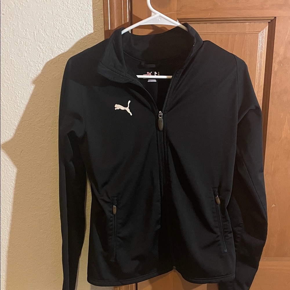 Puma Women's Black Zip-Up Bomber Jacket
